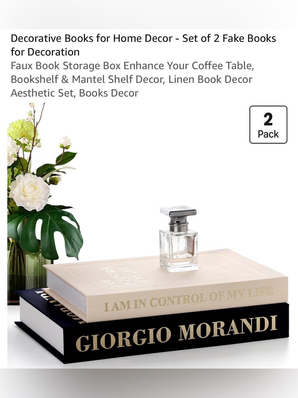 5/$30 Decorative Linen Books - Storage Boxes Set of 2 by Jardin Tesoro NWT